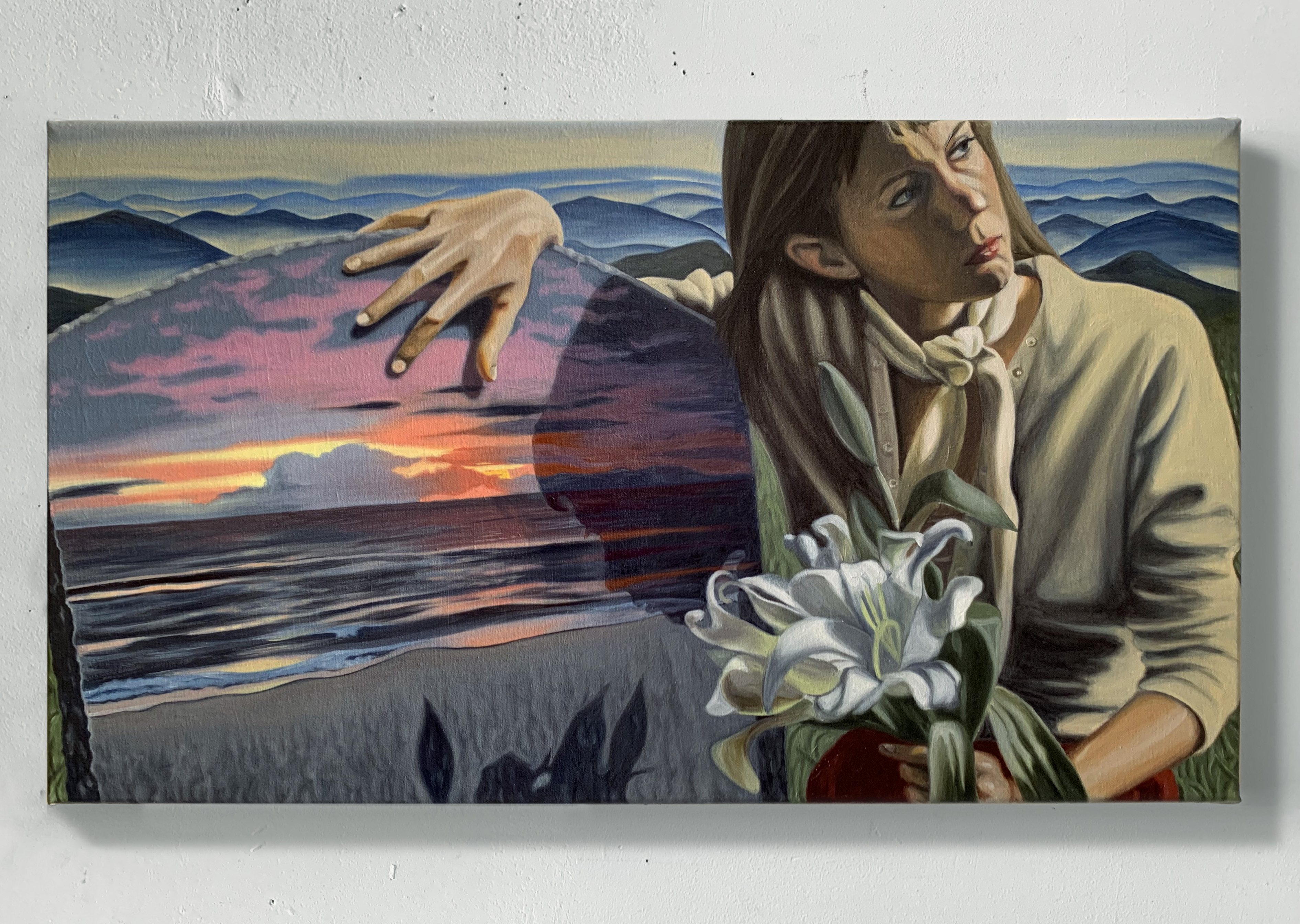 Making Space, 18x32” 2022 <br>oil on canvas<br><br>